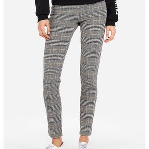 EXPRESS High Waisted Plaid Pull-On Leggings